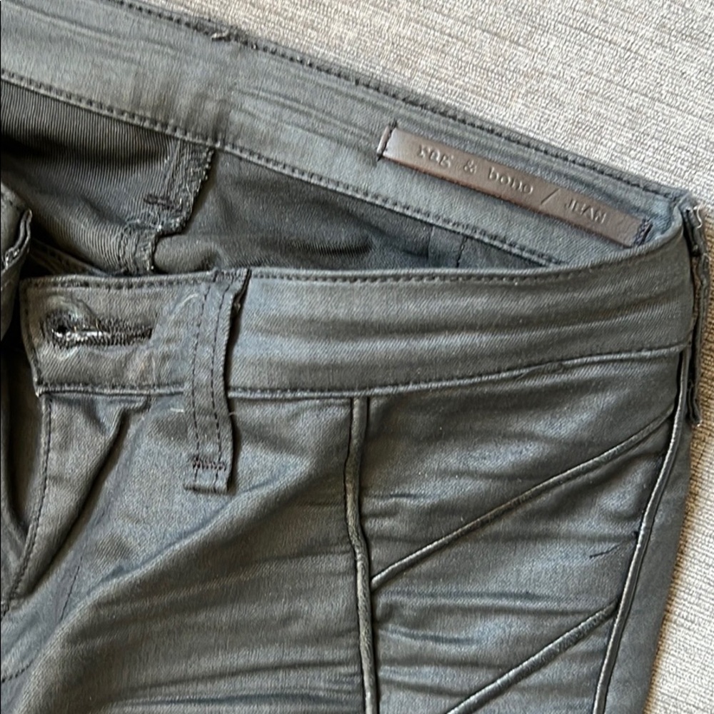 Rag and Bone Coated Black Jean